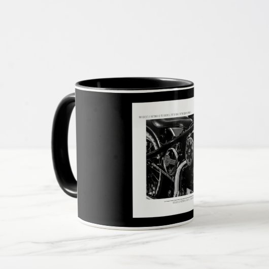Motorradfahrer Tasse (Vorderseite Links)