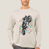 Motorradfahrer Tri-Blend Shirt (Vorderseite)
