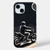 Motorradfahrer unter dem Moonlit Sky Case-Mate iPhone Hülle (Rückseite)