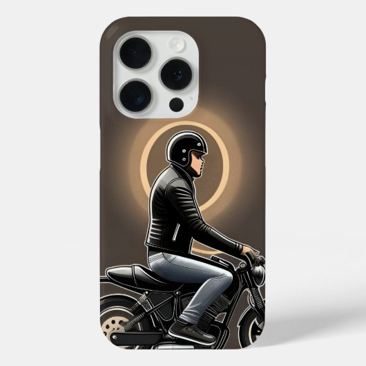 Motorradfahrer unter dem Moonlit Sky Case-Mate iPhone Hülle (Rückseite)