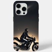 Motorradfahrer unter dem Moonlit Sky Case-Mate iPhone Hülle (Rückseite)