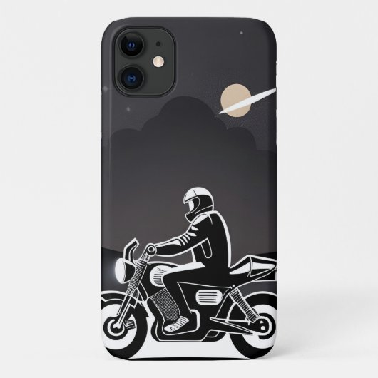 Motorradfahrer unter dem Moonlit Sky Case-Mate iPhone Hülle (Rückseite)