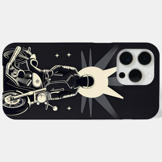 Motorradfahrer unter dem Moonlit Sky Case-Mate iPhone Hülle (Rückseite (Horizontal))