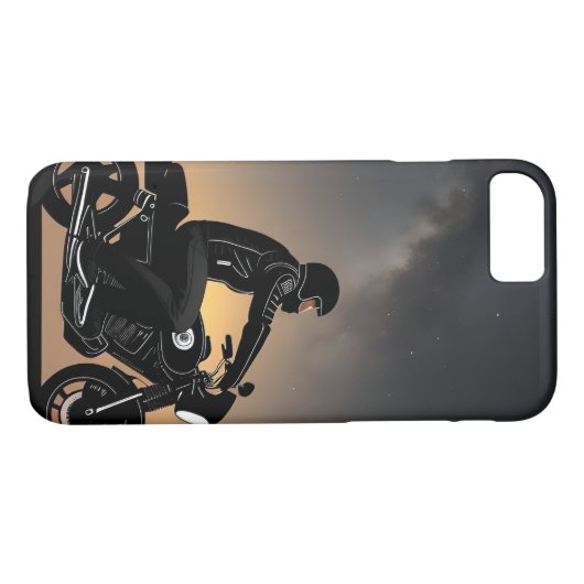 Motorradfahrer unter dem Moonlit Sky Case-Mate iPhone Hülle (Rückseite (Horizontal))