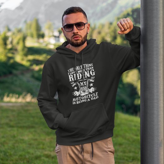Motorradfahrer Vater Hoodie