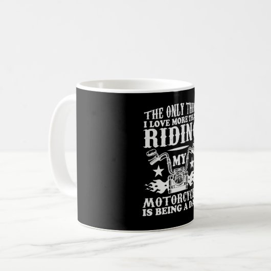 Motorradfahrer-Vater Kaffeetasse (Vorderseite Links)