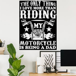 Motorradfahrer-Vater Poster