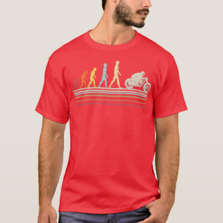 Motorradfahrer Vintage Art der menschlichen Evolut T-Shirt