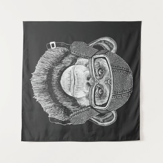 Motorradfahrer Wandteppich (Vorderseite (Horizontal))