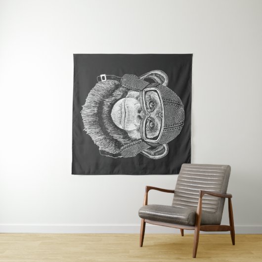 Motorradfahrer Wandteppich (Beispiel (Horizontal))