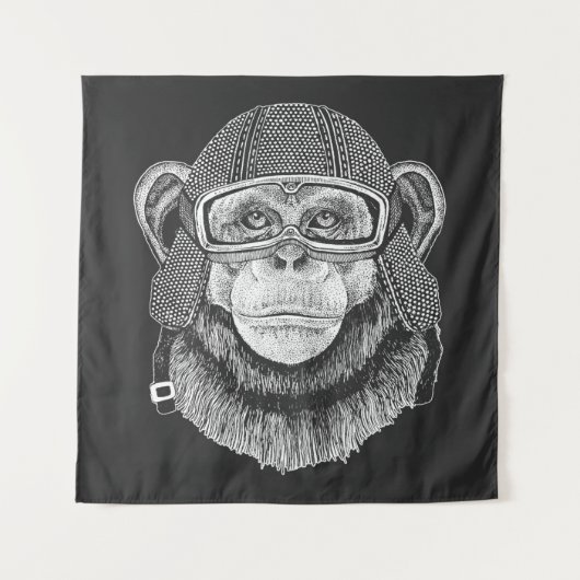 Motorradfahrer Wandteppich (Vorderseite)