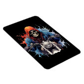 Motorradfahrer Wasserfarbe Magnet (Rechte Seite)