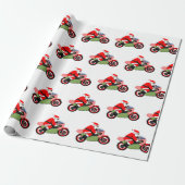 Motorradfahrer Weihnachtswrapping Paper Geschenkpapier (Ungerollt)