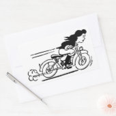 Motorradfahrerin Piazza della Riforma Rechteckiger Aufkleber (Umschlag)