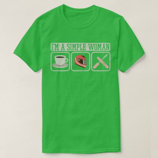 Motorradfahrerin T-Shirt (Design vorne)