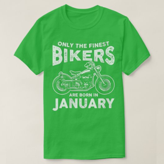 Motorradfahrerinnen Geburtstag geboren Janu T-Shirt (Design vorne)
