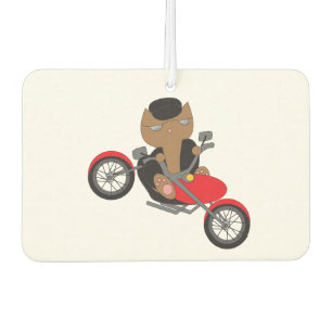 Motorradfahrerkatze Autolufterfrischer