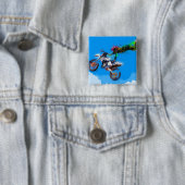 Motorradfahrermotocross-Jump Button (Beispiel)