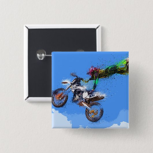 Motorradfahrermotocross-Jump Button (Vorne & Hinten)