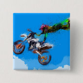 Motorradfahrermotocross-Jump Button (Vorderseite)