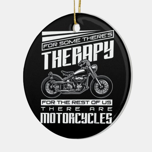 Motorradfahrertherapie Keramik Ornament (Links)