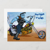 MOTORRADFAHRZEUGE REGELN DIE ABFÄLLE POSTKARTE (Vorne/Hinten)