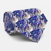 Motorradfarbe "Blaustahl" Krawatte (Gerollt)