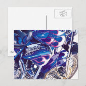 Motorradfarbe "Blaustahl" Postkarte (Vorne/Hinten)