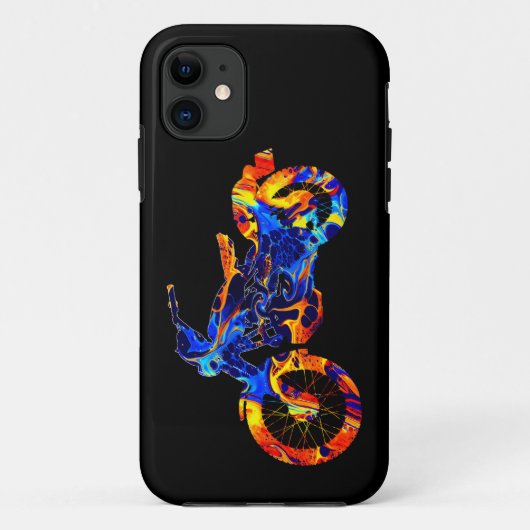 MOTORRADFARBIGER MIX-NEONFALT Case-Mate iPhone HÜLLE (Rückseite)