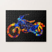 MOTORRADFARBIGER MIX-NEONFALT PUZZLE (Horizontal)