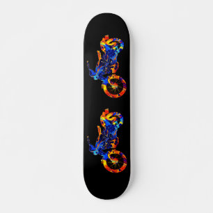 MOTORRADFARBIGER MIX-NEONFALT  SKATEBOARD