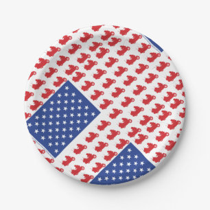 Motorradflagge Pappteller