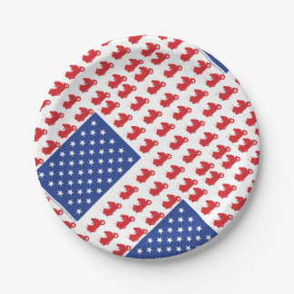 Motorradflagge Pappteller