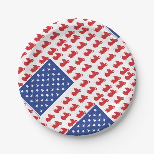 Motorradflagge Pappteller (Vorderseite)