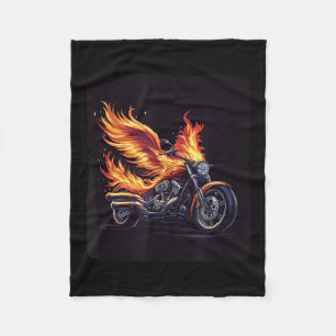 Motorradflüge in Flammen für das Brennen von Fahrr Fleecedecke