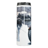 Motorradfrau Thermosbecher (Rückseite)