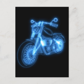 Motorradfuturistische Konstruktion für den Druck Postkarte