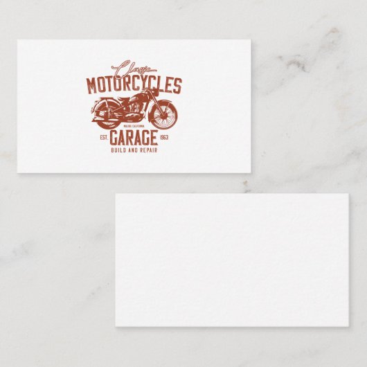 Motorradgarage Visitenkarte (Vorne/Hinten)
