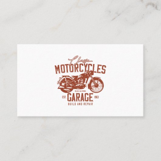 Motorradgarage Visitenkarte (Vorderseite)