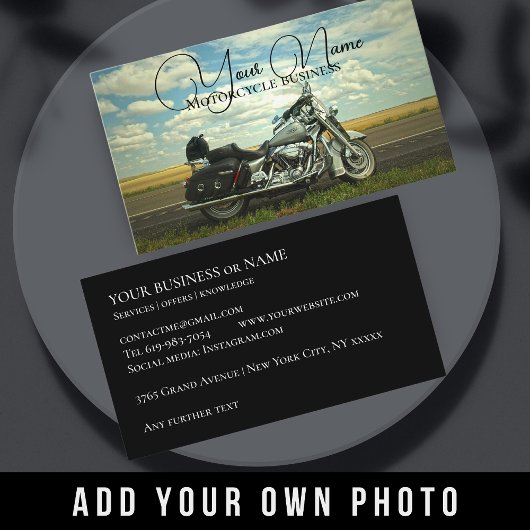 Motorradgeschäfte - Biker Business Card Visitenkarte