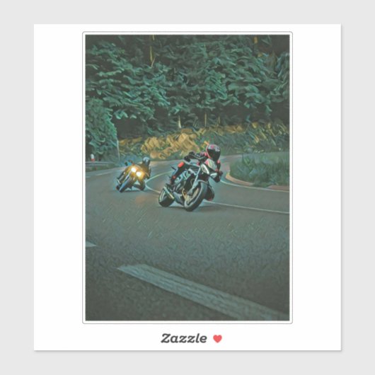 Motorradgeschenk Aufkleber (Blatt)