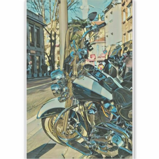 Motorradgeschenk Aufkleber (Vorderseite)