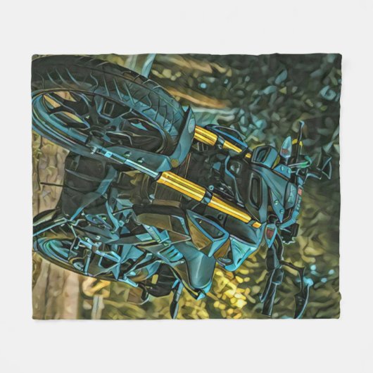 Motorradgeschenk Fleecedecke (Vorderseite (Horizontal))