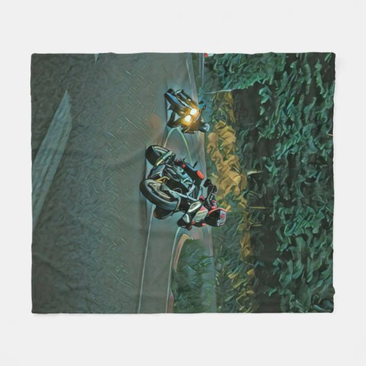 Motorradgeschenk Fleecedecke (Vorderseite (Horizontal))