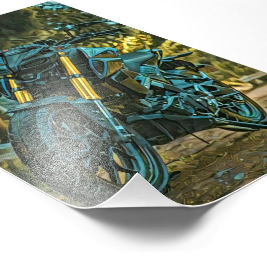 Motorradgeschenk Fotodruck (Ecke)