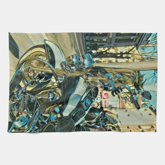 Motorradgeschenk Geschirrtuch (Horizontal)