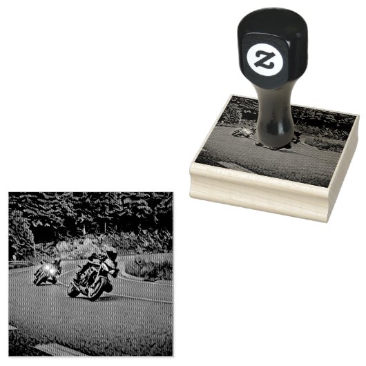 Motorradgeschenk Gummistempel (Stempel)