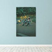 Motorradgeschenk Leinwanddruck (Insitu (Holzboden))