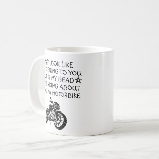 Motorradgeschenk, Motorradgeschenk, Motorradgesche Kaffeetasse (Vorderseite Links)