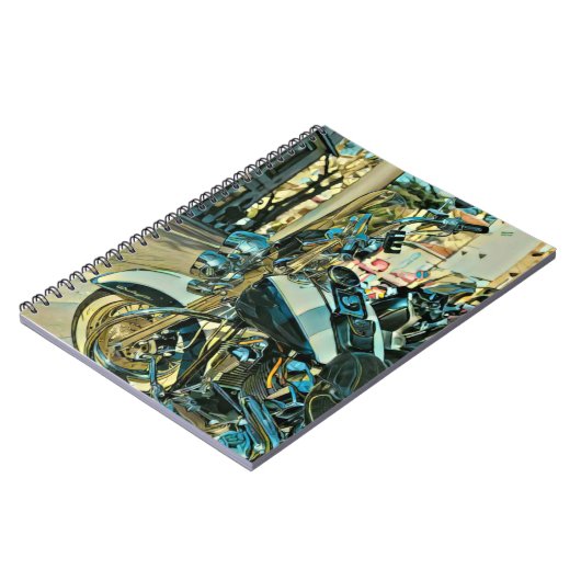 Motorradgeschenk Notizblock (Linke Seite)